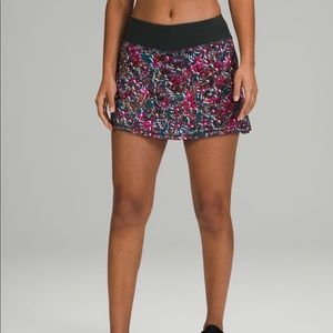 Lululemon play off the pleats tennis skirt skort, 6, electric floral multi, NWT